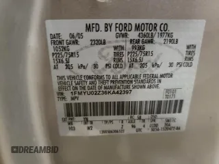 2006 Ford Escape XLS с VIN 1FMYU02Z36KA42397, выставлен на аукционе Copart как лот 59281945 с пробегом 158 865 миль миль и Списание • Salvage title. История ставок и продаж доступна на DreamBid. Изображение 13.