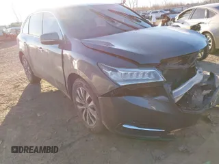 2016 Acura MDX w/Tech with VIN 5FRYD4H47GB002635, listed as a IAAI auction lot 41692401 with 1 mi miles. Bid and sale history available at carsss.com. Image 1.