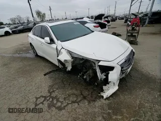 2015 Infiniti Q50 Sport with VIN JN1BV7AP4FM346670, listed as a Copart auction lot 54694985 with 76,347 mi miles and Salvage title. Bid and sale history available at DreamBid. Image 13.