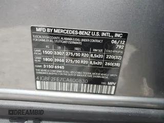 2012 Mercedes-Benz GL-Class GL 350 BlueTEC with VIN 4JGBF2FE7CA800830, listed as a Copart auction lot 48307384 with 92,173 mi miles and Salvage Title. Bid and sale history available at carsss.com. Image 13.