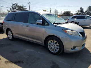 2013 Toyota Sienna LE with VIN 5TDJK3DC9DS058342, listed as a Copart auction lot 47206395 with 169,762 mi miles and Salvage Title. Bid and sale history available at carsss.com. Image 4.