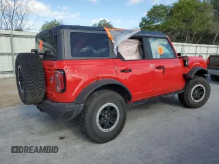 2023 Ford Bronco z VIN 1FMEE5DP6PLC01420, wystawiony jako Copart lot #52883195 z przebiegiem 11 620 mil mil oraz Szkoda całkowita • Salvage title. Historia ofert i sprzedaży dostępna na DreamBid. Obrazek 3.