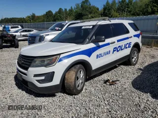 2016 Ford Utility Police Interceptor with VIN 1FM5K8AR9GGA77636, listed as a Copart auction lot 73545194 with 75,679 mi miles and Salvage Title. Bid and sale history available at carsss.com. Image 1.