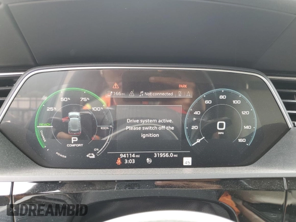 2019 Audi e-tron Prestige with VIN WA1VAAGEXKB010434, listed as a Copart auction lot 57765595 with 94,114 mi miles and Salvage title. Bid and sale history available at DreamBid. Image 10.