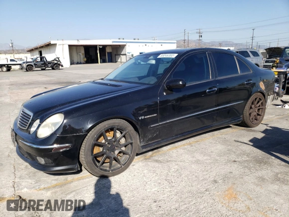 2004 Mercedes-Benz E 55 AMG with VIN WDBUF76J54A560975, listed as a Copart auction lot 68046383 with 155,132 mi miles and Salvage Title. Bid and sale history available at DreamBid. Image 1.