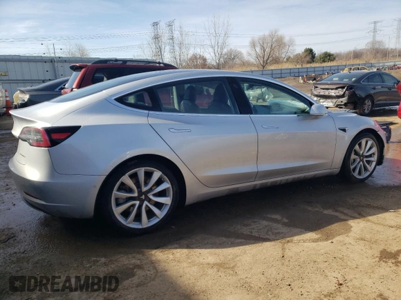 2018 Tesla Model 3 Long Range Battery with VIN 5YJ3E1EB1JF069197, listed as a Copart auction lot 48069465 with Not Provided miles and Salvage Title. Bid and sale history available at DreamBid. Image 3.