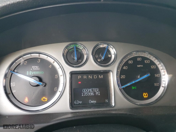 2012 Cadillac Escalade Hybrid with VIN 1GYS4EEJ0CR223791, listed as a Copart auction lot 79959534 with 135,996 mi miles and Salvage Title. Bid and sale history available at carsss.com. Image 9.