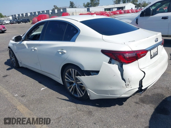 2018 Infiniti Q50 Luxe with VIN JN1EV7APXJM357078, listed as a IAAI auction lot 42316830 with 48,071 mi miles and . Bid and sale history available at DreamBid. Image 3.