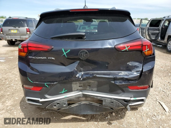 2021 Buick Encore GX Select with VIN KL4MMDS23MB132766, listed as a Copart auction lot 55040725 with 64,542 mi miles and Salvage title. Bid and sale history available at DreamBid. Image 6.