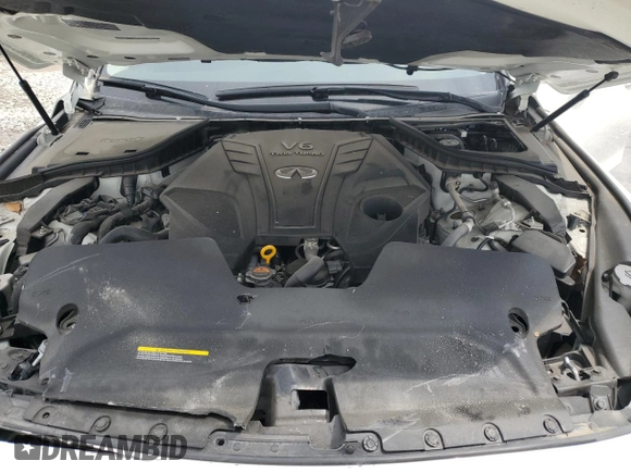 2022 Infiniti Q50 LUXE with VIN JN1EV7BR5NM342302, listed as a Copart auction lot 50257285 with 50,501 mi miles and Salvage Title. Bid and sale history available at carsss.com. Image 12.