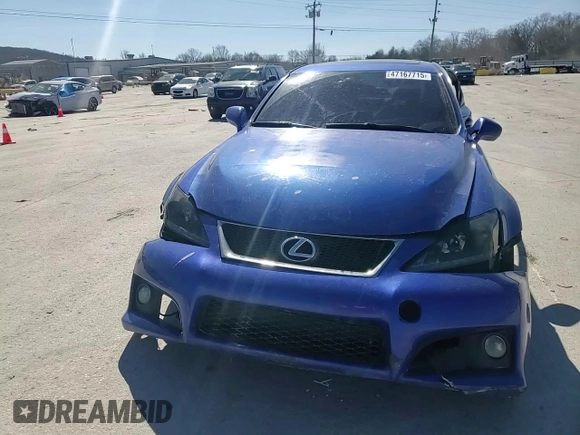 2008 Lexus IS F with VIN JTHBP262585004647, listed as a Copart auction lot 47167715 with 202,566 mi miles and Clean title. Bid and sale history available at DreamBid. Image 11.