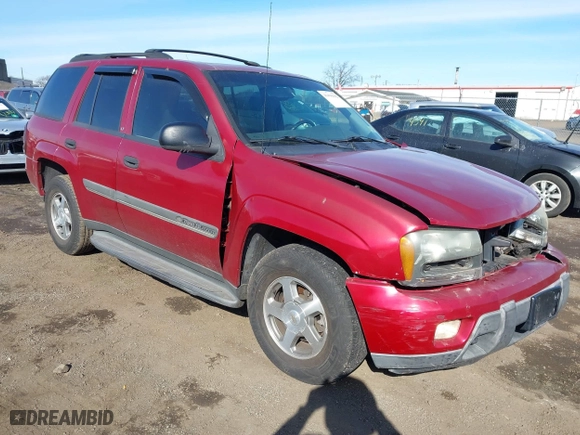 2002 Chevrolet TrailBlazer LS with VIN 1GNDT13S422138585, listed as a IAAI auction lot 41498102 with 1 mi miles. Bid and sale history available at carsss.com. Image 1.