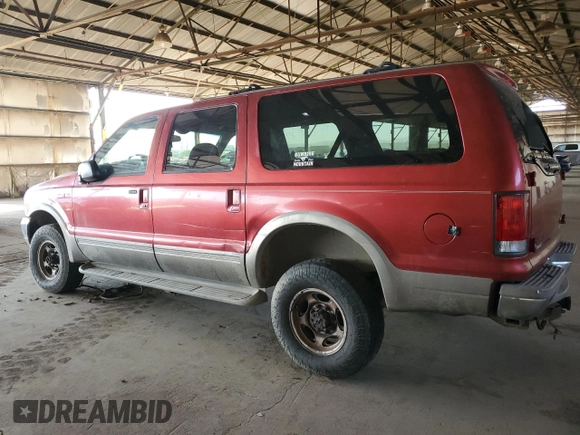 2000 Ford Excursion Limited с VIN 1FMNU43S8YEA45745, выставлен на аукционе Copart как лот 60571565 с пробегом 155 501 миль миль и Чистый • Clean title. История ставок и продаж доступна на DreamBid. Изображение 2.