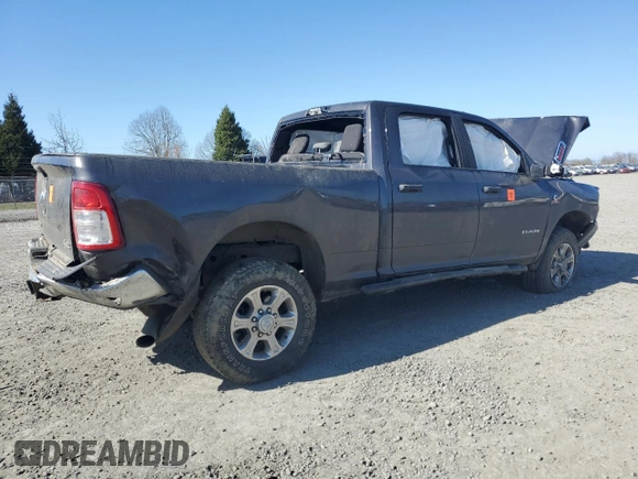2023 Ram 2500 Big Horn with VIN 3C6UR5DL9PG593282, listed as a Copart auction lot 48080315 with 0 mi miles and Salvage Title. Bid and sale history available at carsss.com. Image 3.