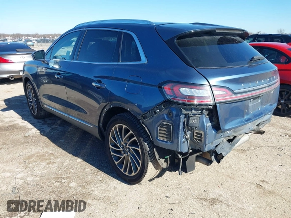 2019 Lincoln Nautilus Reserve with VIN 2LMPJ6LP3KBL51283, listed as a IAAI auction lot 41204810 with 91,184 mi miles and . Bid and sale history available at DreamBid. Image 3.