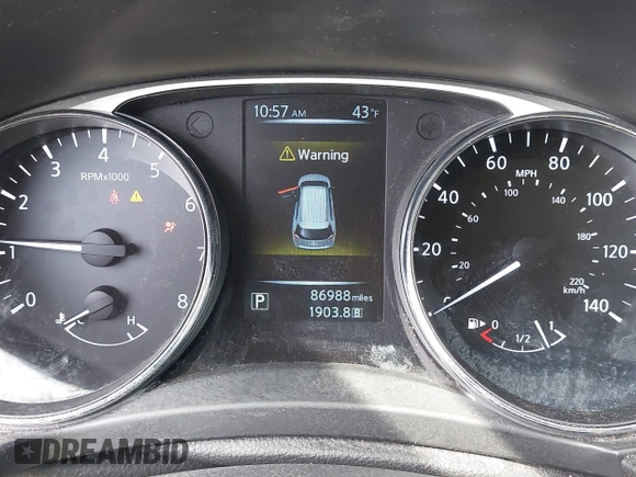 2016 Nissan Rogue SL with VIN 5N1AT2MV0GC764979, listed as a IAAI auction lot 41912896 with 86,988 mi miles and . Bid and sale history available at DreamBid. Image 7.