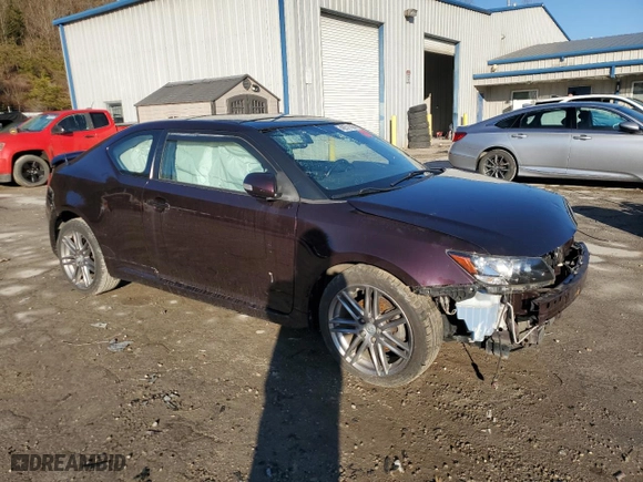 2011 Scion tC with VIN JTKJF5C79B3004406, listed as a Copart auction lot 46571185 with 0 mi miles and Salvage Title. Bid and sale history available at carsss.com. Image 4.