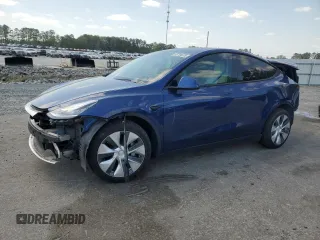 2020 Tesla Model Y Long Range with VIN 5YJYGDEF5LF037702, listed as a Copart auction lot 53794675 with 55,443 mi miles and Clean Title. Bid and sale history available at DreamBid. Image 1.