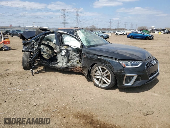 2022 Audi A4 S line Premium Plus z VIN WAUEAAF42NN015240, wystawiony jako Copart lot #52463865 z przebiegiem 56 128 mil mil oraz Szkoda całkowita • Salvage title. Historia ofert i sprzedaży dostępna na DreamBid. Obrazek 4.