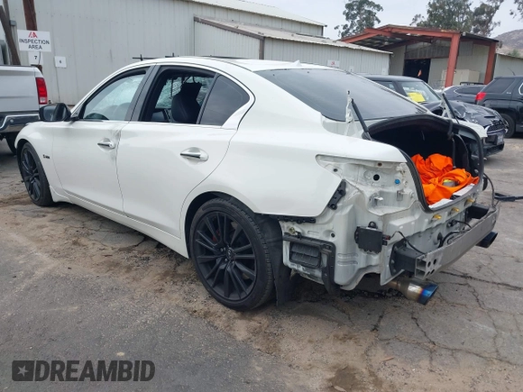 2019 Infiniti Q50 RED SPORT 400 with VIN JN1FV7AP3KM760521, listed as a IAAI auction lot 41469103 with 85,768 mi miles. Bid and sale history available at carsss.com. Image 3.
