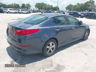 2015 Kia Optima LX with VIN 5XXGM4A71FG472575, listed as a IAAI auction lot 42581639 with 189,348 mi miles and . Bid and sale history available at DreamBid. Image 4.