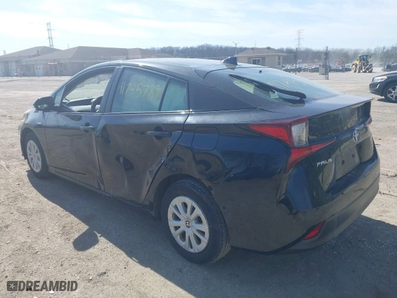 2019 Toyota Prius L Eco with VIN JTDKARFU1K3092063, listed as a IAAI auction lot 41745789 with 169,882 mi miles. Bid and sale history available at carsss.com. Image 3.