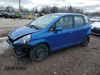 2008 Honda Fit with VIN JHMGD38438S065502, listed as a Copart auction lot 47936835 with 166,958 mi miles and Salvage Title. Bid and sale history available at carsss.com. Image 1.