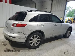 2006 Infiniti FX with VIN JNRAS08U76X101736, listed as a Copart auction lot 51005565 with 129,556 mi miles and Salvage Title. Bid and sale history available at DreamBid. Image 3.