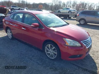 2013 Nissan Sentra SV with VIN 3N1AB7AP9DL709153, listed as a IAAI auction lot 41895458 with 114,642 mi miles. Bid and sale history available at carsss.com. Image 1.