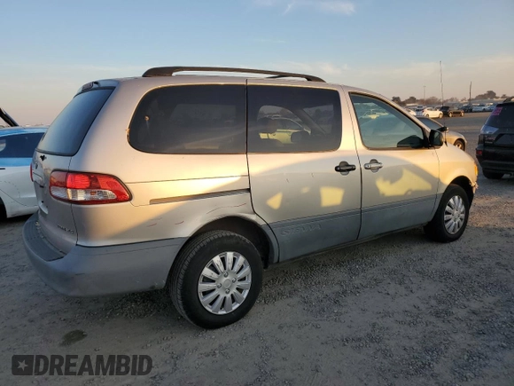 2002 Toyota Sienna LE with VIN 4T3ZF13C62U465091, listed as a Copart auction lot 84189124 with 191,181 mi miles and Salvage Title. Bid and sale history available at carsss.com. Image 3.