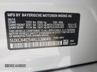 2019 BMW X7 xDrive50i z VIN 5UXCX4C54KLS38649, wystawiony jako IAAI lot #42435379 z przebiegiem 60 905 mil mil oraz . Historia ofert i sprzedaży dostępna na DreamBid. Obrazek 9.