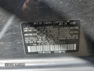 2023 Subaru Crosstrek Limited с VIN JF2GTHNC6P8289051, выставлен на аукционе Copart как лот 55079515 с пробегом 46 070 миль миль и Списание • Salvage title. История ставок и продаж доступна на DreamBid. Изображение 13.