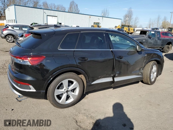 2024 Audi Q4 e-tron Premium Plus with VIN WA1LUBFZ2RP036788, listed as a Copart auction lot 47398845 with 2,034 mi miles and Salvage Title. Bid and sale history available at DreamBid. Image 3.