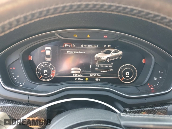 2019 Audi S4 Premium Plus with VIN WAUB4AF41KA013413, listed as a Copart auction lot 69788004 with 85,602 mi miles and Salvage Title. Bid and sale history available at carsss.com. Image 9.