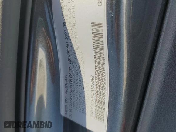 2018 Audi S4 Prestige z VIN WAUC4AF44JA127683, wystawiony jako Copart lot #87794065 z przebiegiem 95 729 mil mil oraz Szkoda całkowita • Salvage title. Historia ofert i sprzedaży dostępna na DreamBid. Obrazek 14.