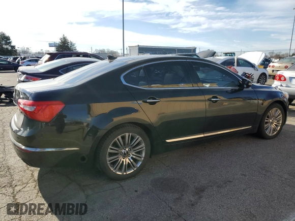 2014 Kia Cadenza Premium with VIN KNALN4D77E5143886, listed as a Copart auction lot 83951574 with 0 mi miles and Clean Title. Bid and sale history available at carsss.com. Image 3.