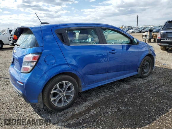 2017 Chevrolet Sonic LT with VIN 1G1JD6SBXH4153475, listed as a Copart auction lot 54544875 with 39,786 mi miles and Salvage Title. Bid and sale history available at carsss.com. Image 3.