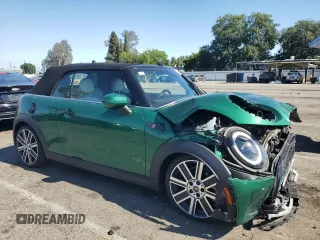 2024 MINI Convertible Cooper S with VIN WMW43DL09R3R68134, listed as a Copart auction lot 56336425 with 18,143 mi miles and Salvage title. Bid and sale history available at DreamBid. Image 4.