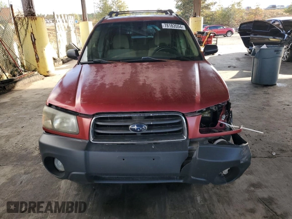 2003 Subaru Forester X with VIN JF1SG63693H750547, listed as a Copart auction lot 78183554 with 200,975 mi miles and Salvage Title. Bid and sale history available at carsss.com. Image 5.