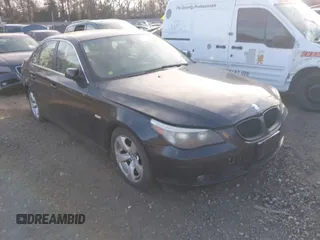 2007 BMW 5 Series 525i with VIN WBANE53547CY07574, listed as a IAAI auction lot 41685310 with Not Provided miles and . Bid and sale history available at carsss.com. Image 1.