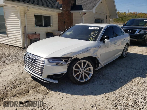 2019 Audi A4 Premium Plus with VIN WAUENAF45KA032539, listed as a Copart auction lot 58168042 with 0 mi miles. Bid and sale history available at carsss.com. Image 2.