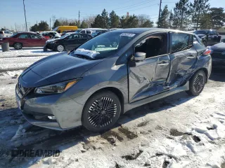 2025 Nissan LEAF SV Plus with VIN 1N4CZ1CV7SC565286, listed as a Copart auction lot 42602975 with 207 mi miles and Salvage Title. Bid and sale history available at carsss.com. Image 1.
