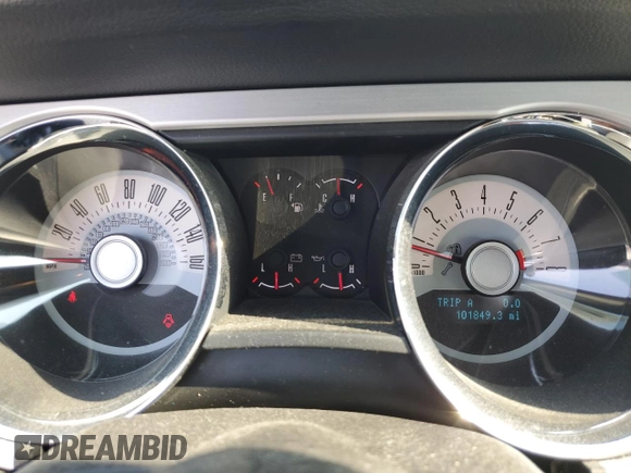 2012 Ford Mustang Premium with VIN 1ZVBP8AMXC5256770, listed as a Copart auction lot 63042445 with 101,849 mi miles and Salvage title. Bid and sale history available at DreamBid. Image 9.