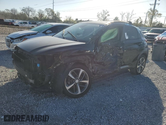 2020 Hyundai Kona Ultimate with VIN KM8K53A55LU493608, listed as a Copart auction lot 85907294 with 0 mi miles and Salvage Title. Bid and sale history available at carsss.com. Image 1.