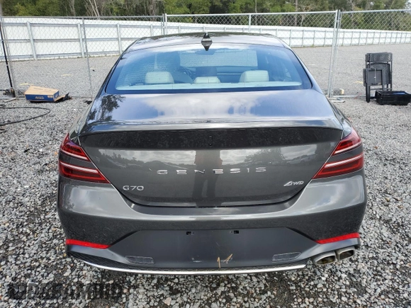 2023 Genesis G70 2.0T with VIN KMTG34TA5PU131236, listed as a Copart auction lot 37942364 with 3,601 mi miles and Non Repairable. Bid and sale history available at DreamBid. Image 6.
