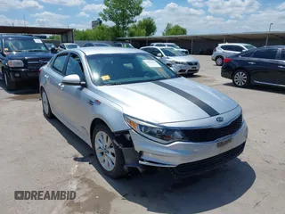 2018 Kia Optima S with VIN 5XXGT4L33JG256653, listed as a IAAI auction lot 42464462 with 111,482 mi miles and . Bid and sale history available at DreamBid. Image 1.