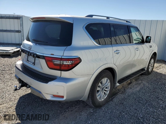 2021 Nissan Armada SV with VIN JN8AY2AC4M9146554, listed as a Copart auction lot 46676665 with 78,093 mi miles and Clean Title. Bid and sale history available at carsss.com. Image 3.