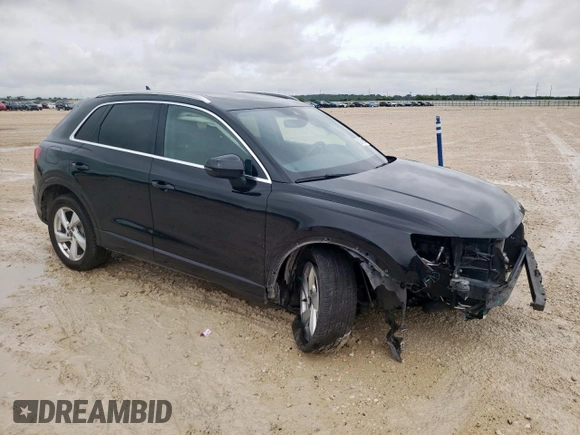 2022 Audi Q3 Premium with VIN WA1AUCF31N1121658, listed as a Copart auction lot 58753395 with 75,087 mi miles and Salvage title. Bid and sale history available at DreamBid. Image 4.