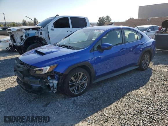 2023 Subaru WRX with VIN JF1VBAB60P8812195, listed as a Copart auction lot 50088245 with 22,588 mi miles and Salvage title. Bid and sale history available at DreamBid. Image 1.