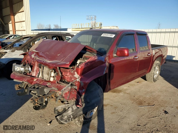 2010 Chevrolet Colorado LT w/1LT with VIN 1GCJTCDE1A8140824, listed as a Copart auction lot 83454184 with 0 mi miles and Salvage Title. Bid and sale history available at carsss.com. Image 1.